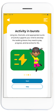 Burst on the phone, Activity screen